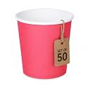 Paper Disposable Tea/Coffee Cups (Red, 110 ml, Pack of 50)