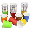 ekysa Basics Paper Disposable Tea/Coffee Cups – 200 ml, Eco-Friendly, Leak-Resistant, for Hot Beverages, Multicolor Design, Pack of 50