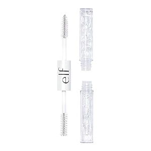 elf clear brow amp lash mascara glossy shiny lightweight easy to use conditions hairs gives brows soft flexible hold compact all-day wear 25ml crystal clear