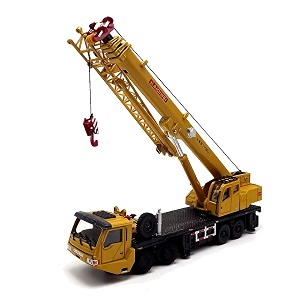 e mart kids alloy die cast model toy engineering heavy crane truck vehicle car simulation miniature 155 yellow gift