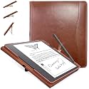 E NET-CASE Case for Kindle Scribe 10.2 inch 2024 &amp; 2022 Released, Multi-Viewing 360 Degree Rotating Cover with Stand, Auto Sleep/Wake with Pen Holder, (Brown)