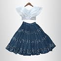 E-SQARE Kids Girls Georgette Silk Digital Printed