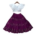 E-SQARE Kids Girls Georgette Silk Digital Printed
