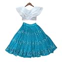 E-SQARE Kids Girls Georgette Silk Digital Printed