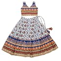 E-Sqare Kids Girls Multicolour Bandhani Print Lehenga