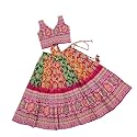 E-Sqare Kids Girls Multicolour Bandhani Print Lehenga