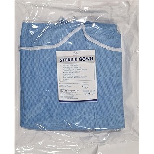 eto sterile disposable surgical gown single use hospital operating room sms fabric 43 gsm pack of 1