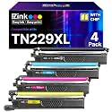 E-Z Ink Compatible TN229XL Toner Cartridges Replacement for Brother TN229XL TN-229XL TN229 XL to use with MFC-L3720CDW MFC-L3780CDW HL-L3220CDW HL-L3280CDW HL-L3300CDW Printer (TN229XLBK/C/M/Y-4 Pack)