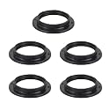 E26/E27 lamp holder shading and dustproof fixing ring kit black 5-piece