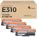 E310 Toner Cartridge Black 4-Pack Replacement for Dell E310 E310dw E514 E515 P7RMX PVTHG 593-BBKD Toner Compatible with Dell Wireless Monochrome E310dw E514dw E515dn E515dw Printer Ink All-in-One Copy