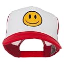 e4Hats.com Smile Face Embroidered Foam Mesh Back Cap
