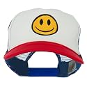 e4Hats.com Smile Face Embroidered Foam Mesh Back Cap