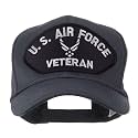 e4Hats.com Veteran Military Large Patch Cap - White Air Charcoal OSFM