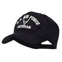 e4Hats.com Veteran Military Large Patch Cap - White Air OSFM