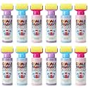 Eaasty 12 Pcs Roller Sidewalk Chalk Set Sidewalk Paint, Pink, Blue, Purple