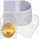 Eaasty 150 Pcs Plastic Coin Sleeves Clear Holder Single Pocket,Polygon