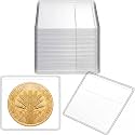 Eaasty 150 Pcs Plastic Coin Sleeves Clear Holder Single Pocket,Square