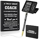 Eaasty 4 Pcs Coach Gift Set Lined Journal Notebook Pen Box Bag