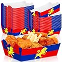 Eaasty 60 Pcs Mediaeval Party Decoration Paper Food Serving Nacho Tray Boat