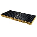Eagle 8 Drum Spill Containment Pallet with Drain, Forklift Pockets, Yellow