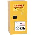 Eagle American Made 16 Gallon F﻿lammable Liquid Storage Cabinet, Self-Close Space Saver Fireproof Cabinet for Schools, Garages, Manufacturing Facilities, 23" x 18" x 44", 1905X
