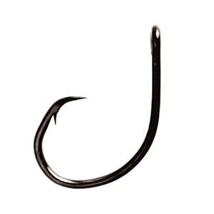 eagle claw l2004uh-110 lazer circle sea mid wire non offset hook platinumblack finish