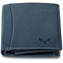 EAGLE CREST Nova Vintage Blue Leather Wallet for Men
