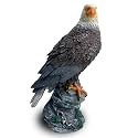Eagle Flag Pole Topper, 12" Bald Eagle for Flagpole Toppers Outdoor, Standing &amp; Hand-Painted Design, Waterproof, UV Resistent, Durable, Decorative Eagle for Showcasing Your Pride and Patriotism