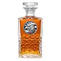 Eagle Head w/Flag Heritage Decanter | 25 OZ Liquor Pourer | Expertly Crafted Pewter Glass