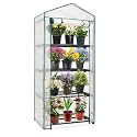 EAGLE PEAK Mini Greenhouse for Indoor Outdoor, 27x19x64 in, Clear/White PE