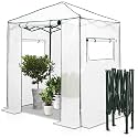 EAGLE PEAK 6x4 Easy Setup Small Pop Up Greenhouse, Clear/White