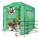 EAGLE PEAK 8'x6' Portable Greenhouse with Two Shelves