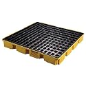 Eagle Square 4 Drum Spill Containment Pallet, Made in the USA, Yellow
