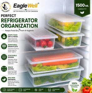 EagleWell Plastic Fridge Container - 1500 ml