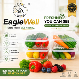 EagleWell Plastic Fridge Container - 2500 ml