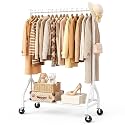 EAGMAK Heavy Duty Clothes Rack Load 268 LBS, 31.5 inch Hanging Rod, White