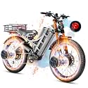eAhora 2026 Romeo Pro 3/2 52-46Mph Electric Bike for Adults 6000W/4000W/2500W Dual Motor Ebike 60V/80Ah 52V/70Ah Long Range Fat Tire Full Suspension Electric Mountain Bicycle
