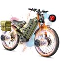 eAhora 2026 Romeo Pro 3/2 52-46Mph Electric Bike for Adults 6000W/4000W/2500W Dual Motor Ebike 60V/80Ah 52V/70Ah Long Range Fat Tire Full Suspension Electric Mountain Bicycle