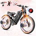 eAhora 2026 Romeo Pro 3/2 52-46Mph Electric Bike for Adults 6000W/4000W/2500W Dual Motor Ebike 60V/80Ah 52V/70Ah Long Range Fat Tire Full Suspension Electric Mountain Bicycle