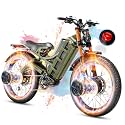 eAhora 2026 Romeo Pro 3/2 52-46Mph Electric Bike for Adults 6000W/4000W/2500W Dual Motor Ebike 60V/80Ah 52V/70Ah Long Range Fat Tire Full Suspension Electric Mountain Bicycle
