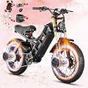 eAhora 2026 Romeo Pro 3/2 52-46Mph Electric Bike for Adults 6000W/4000W/2500W Dual Motor Ebike 60V/80Ah 52V/70Ah Long Range Fat Tire Full Suspension Electric Mountain Bicycle