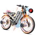 eAhora 2026 Romeo Pro 3/2 52-46Mph Electric Bike for Adults 6000W/4000W/2500W Dual Motor Ebike 60V/80Ah 52V/70Ah Long Range Fat Tire Full Suspension Electric Mountain Bicycle