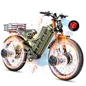 eAhora 2026 Romeo Pro 3/2 52-46Mph Electric Bike for Adults 6000W/4000W/2500W Dual Motor Ebike 60V/80Ah 52V/70Ah Long Range Fat Tire Full Suspension Electric Mountain Bicycle