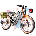 eAhora 2026 Romeo Pro 3/2 52-46Mph Electric Bike for Adults 6000W/4000W/2500W Dual Motor Ebike 60V/80Ah 52V/70Ah Long Range Fat Tire Full Suspension Electric Mountain Bicycle
