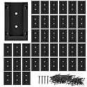 Eapele 40pcs Deck Railing Brackets Connectors for 2x4 Railing Wood Post with 240pcs Wood Screws