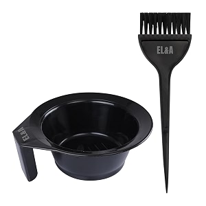 ear lobe amp accessories hair coloring kit  hair dye bowl with brush  for hair coloring  bleaching  dyeing  tinting  250 ml black