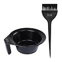 [Ear Lobe & Accessories] Hair Coloring Kit | Hair dye Bowl with Brush | For Hair Coloring | Bleaching | dyeing | Tinting | 250 ml, Black