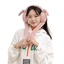 Ear Muffs for Winter | Moving Rabbit Ears Cute Bunny Earmuffs for Girls, Boys, Women | Soft Warm Plush Faux Fur Ear Warmers for Cold Weather Ideal for Outdoor Activity Running, Cycling