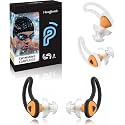 Ear Plugs for Swimming–2 Pairs Soft Silicone Reusable Waterproof Earplugs for Adults & Men Women, Custom Fit for Swimmers Ear, Pool, Beach, Snorkeling, Surfing, Kickboard Training(Orange)