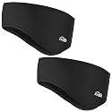 Ear Warmers for Women and Men-Fleece Winter Ear Warmer Headband Ear Muffs for Jogging Running Hiking Cycling Skiing (2 Black)